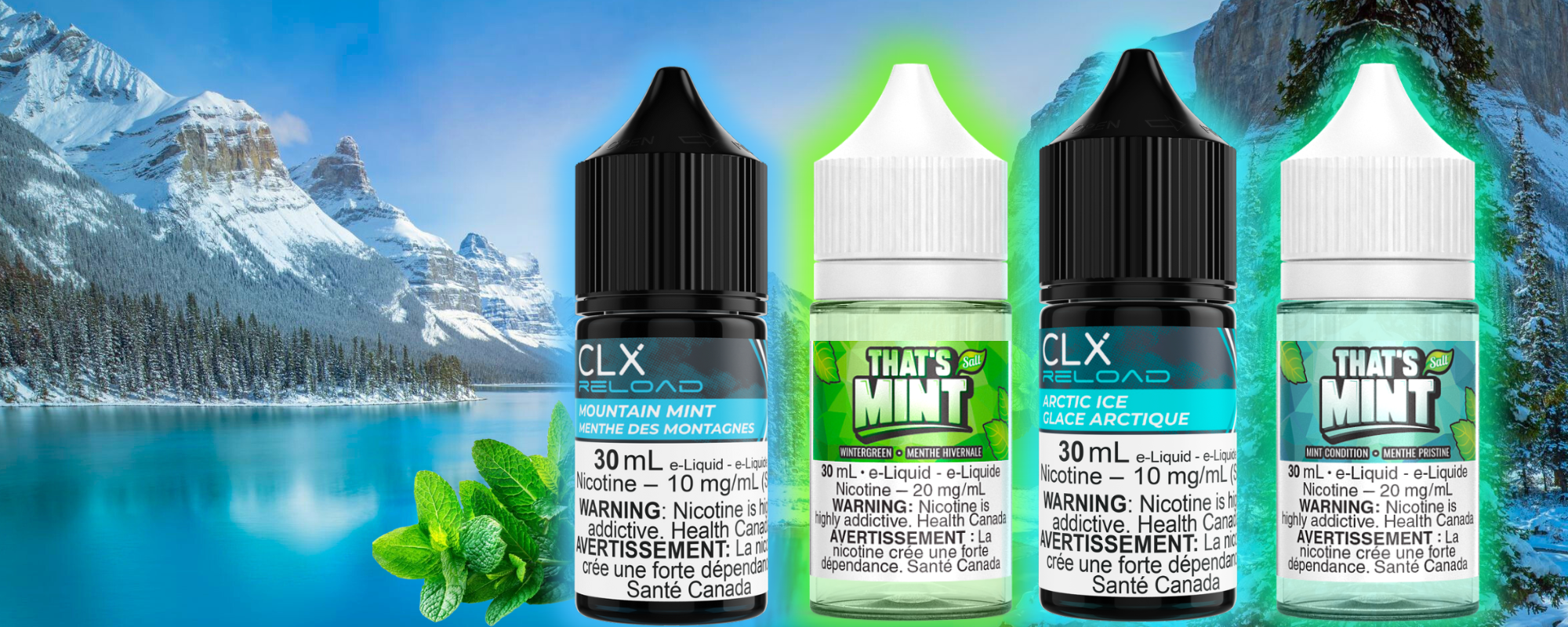 Ice & Mint flavored salt nicotine - VapeXcape Regina Saskatchewan