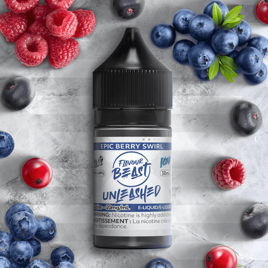 Epic Berry Swirl Salts By Flavour Beast Unleashed E-liquid 30ml / 20mg Vapexcape Vape and Bong Shop Regina Saskatchewan