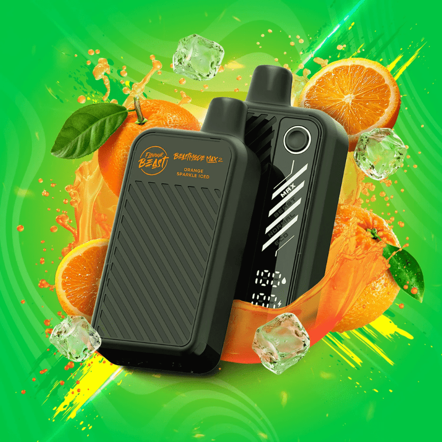 Flavour Beast Beast Mode Max 2 50K Disposable Vape - Orange Sparkle Vapexcape Vape and Bong Shop Regina Saskatchewan