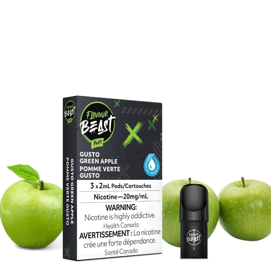 Flavour Beast Pods Gusto Green Apple (STLTH Compatible) 20mg Vapexcape Vape and Bong Shop Regina Saskatchewan
