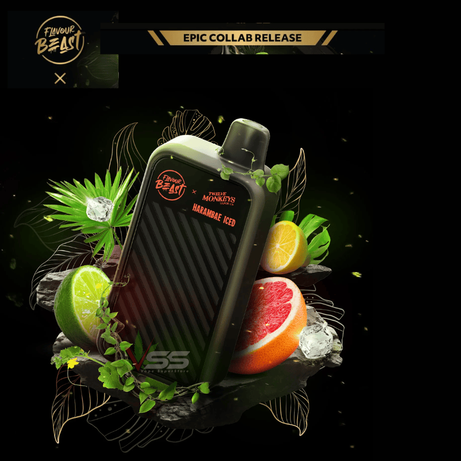 Flavour Beast X 12 Monkeys Beast Mode Max 2 50K Disposable-Harambae Iced Vapexcape Vape and Bong Shop Regina Saskatchewan