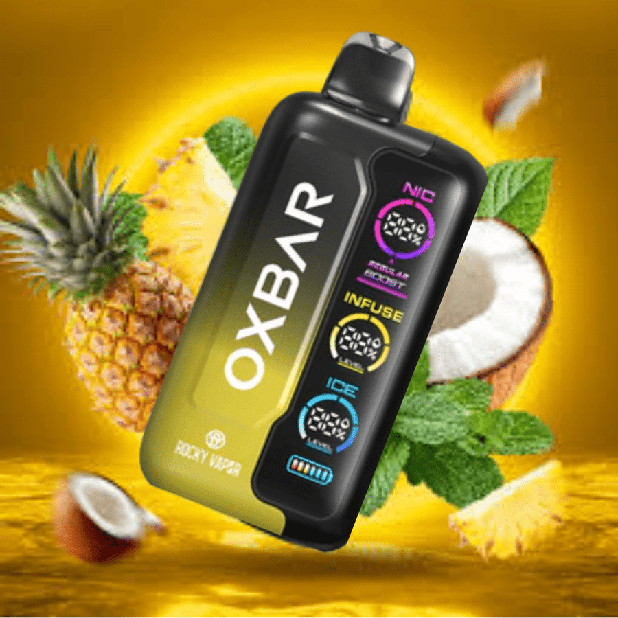 Oxbar Tri-Fusion 45k Disposable Vape-Pineapple Coconut Ice 45000 Puffs / 20mg Vapexcape Vape and Bong Shop Regina Saskatchewan