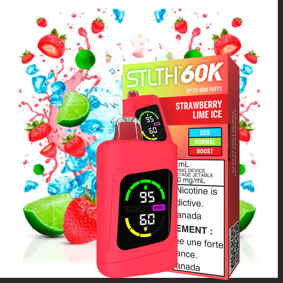 STLTH 60K Disposable Vape - Strawberry Lime Ice 20mg / 60000 Puffs Vapexcape Vape and Bong Shop Regina Saskatchewan