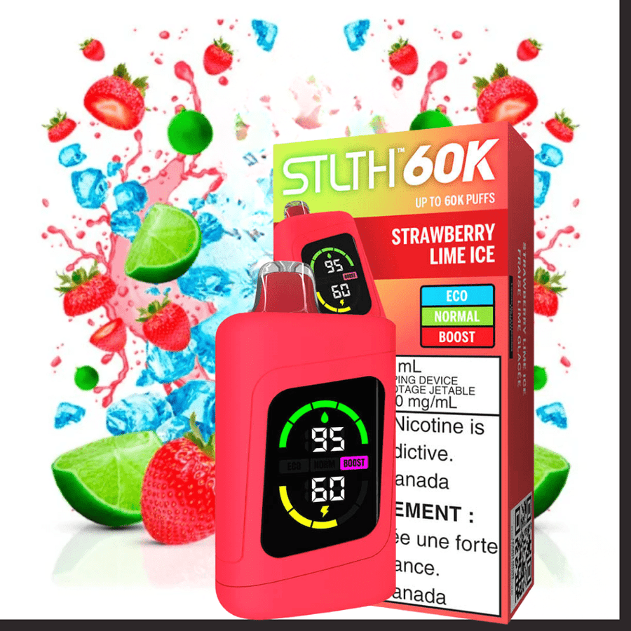 STLTH 60K Disposable Vape - Strawberry Lime Ice 20mg / 60000 Puffs Vapexcape Vape and Bong Shop Regina Saskatchewan