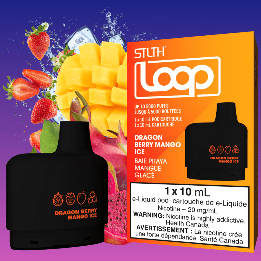 STLTH Loop Pods-Dragon Berry Mango Ice 20mg / 5000Puffs Vapexcape Vape and Bong Shop Regina Saskatchewan
