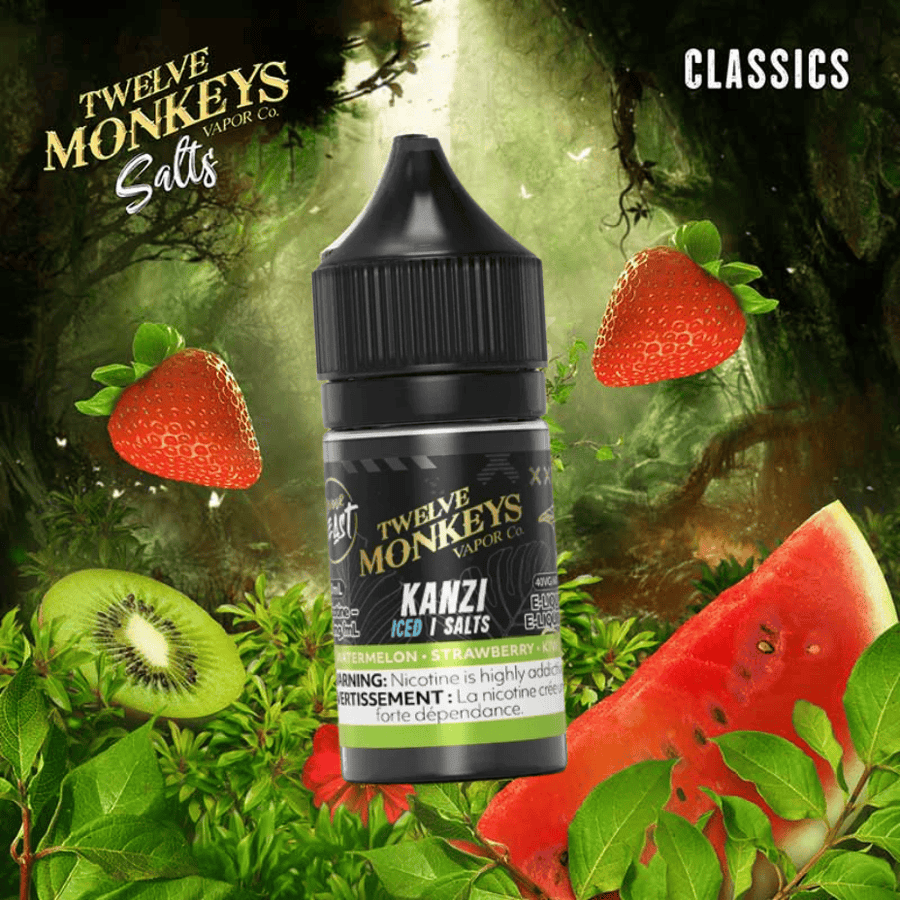 Twelve Monkeys Salt 30ml - Kanzi Ice 30ml / 20mg Vapexcape Vape and Bong Shop Regina Saskatchewan