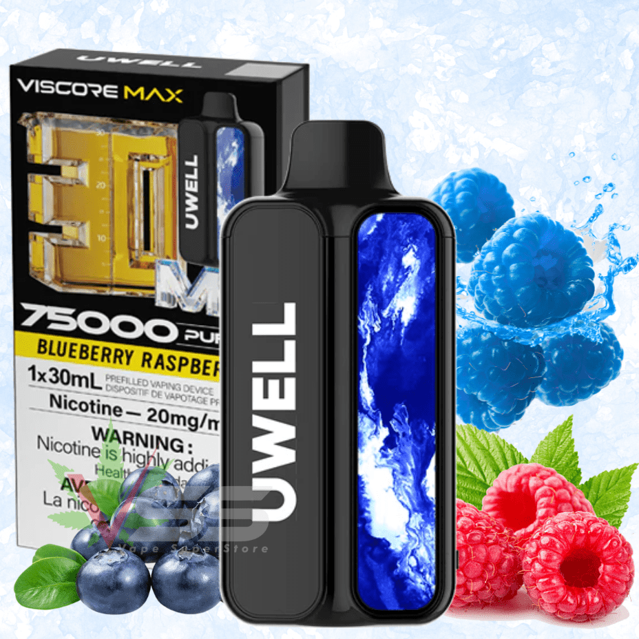 UWELL Viscore Max 75K Disposable Vape - Blueberry Raspberry 20mg / 75000 Puffs Vapexcape Vape and Bong Shop Regina Saskatchewan