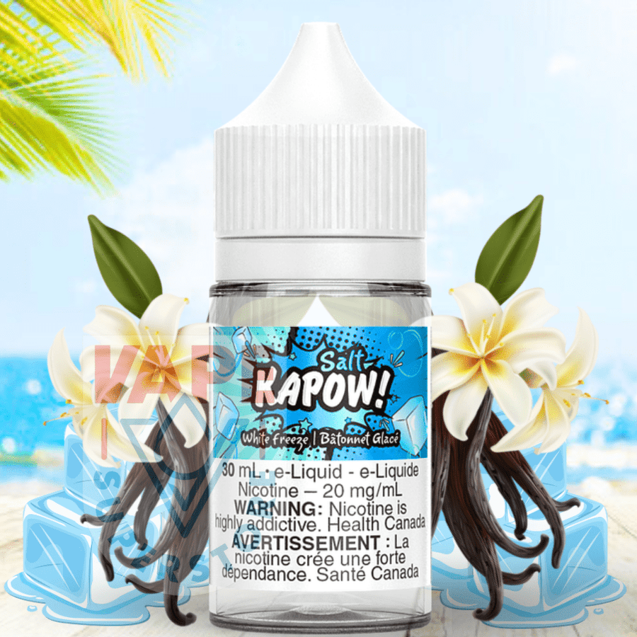 White Freeze Salt by Kapow E-liquid Vapexcape Vape and Bong Shop Regina Saskatchewan