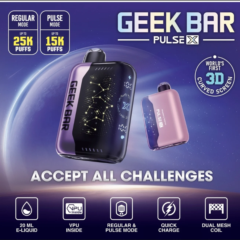 Geek Bar Pulse X 25k Disposable Vape in Canada - Vapexcape Vape SuperStore-Vape & Bong Shop Geek Bar Pulse X 25k Disposable Vape in Canada - Vapexcape Vape SuperStore-Vape & Bong Shop