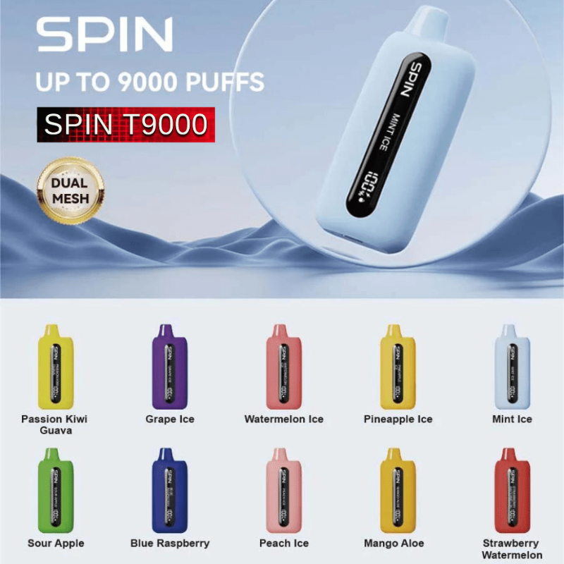 Spin Vape 9000 Puff Disposables