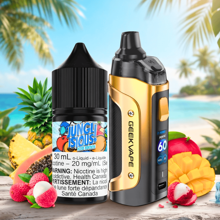 Geekvape Aegis Boost 3 Kit / Maverick Junglisious Salt Nic E-Liquid Vape SuperStore Regina Canada