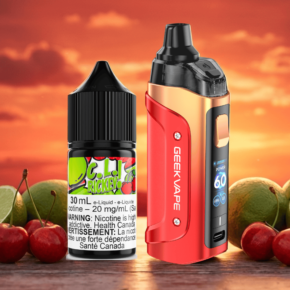 Geekvape Aegis Boost 3 Kit and Maverick C.L. Rickey Salt E-Liquid 30mL / 20mg Vape SuperStore Regina Canada