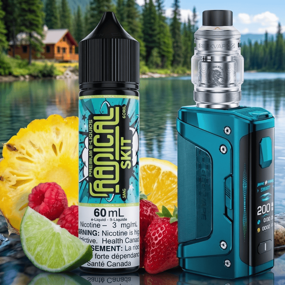 Geekvape Legend 5 Box Mod Kit / Radical Skit 3mg Freebase E-Liquid Vape SuperStore Regina Canada