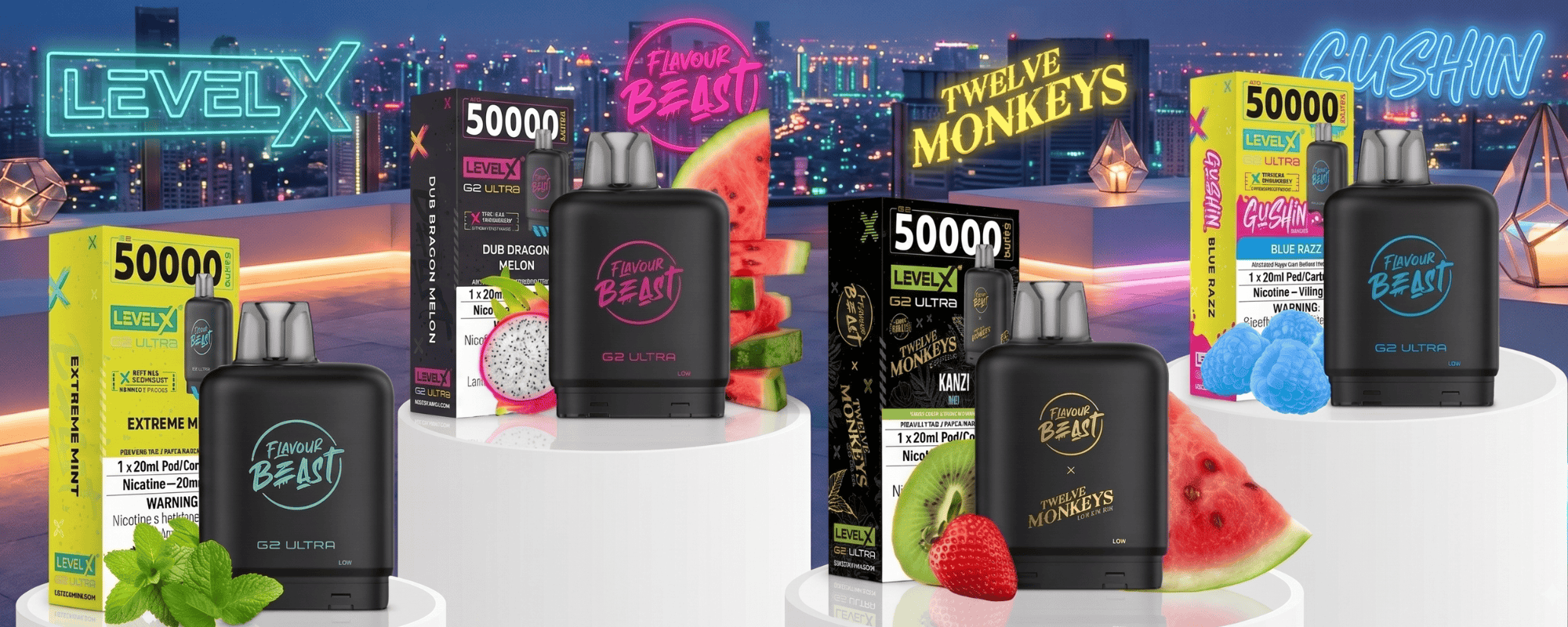 Level X G2 Ultra 50K Closed Pods Banner Vape SuperStore Regina Canada