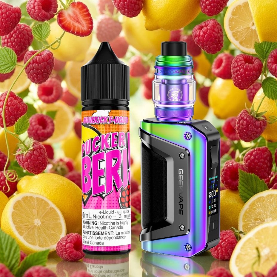 Maverick Freebase E-Liquid and Geekvape Legend 3 Box Mod Kit Vape SuperStore Regina Canada