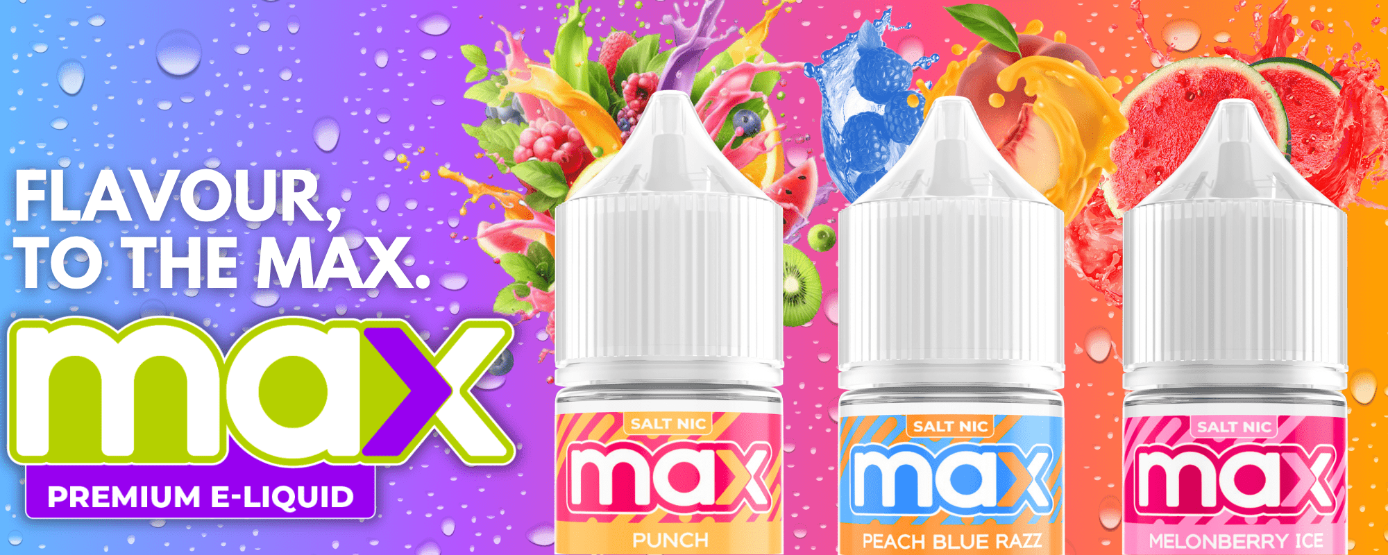 Max Salt E-Liquid Web Banner VapeXcape Regina Vape Superstore and Bong Shop in Saskatchewan Canada