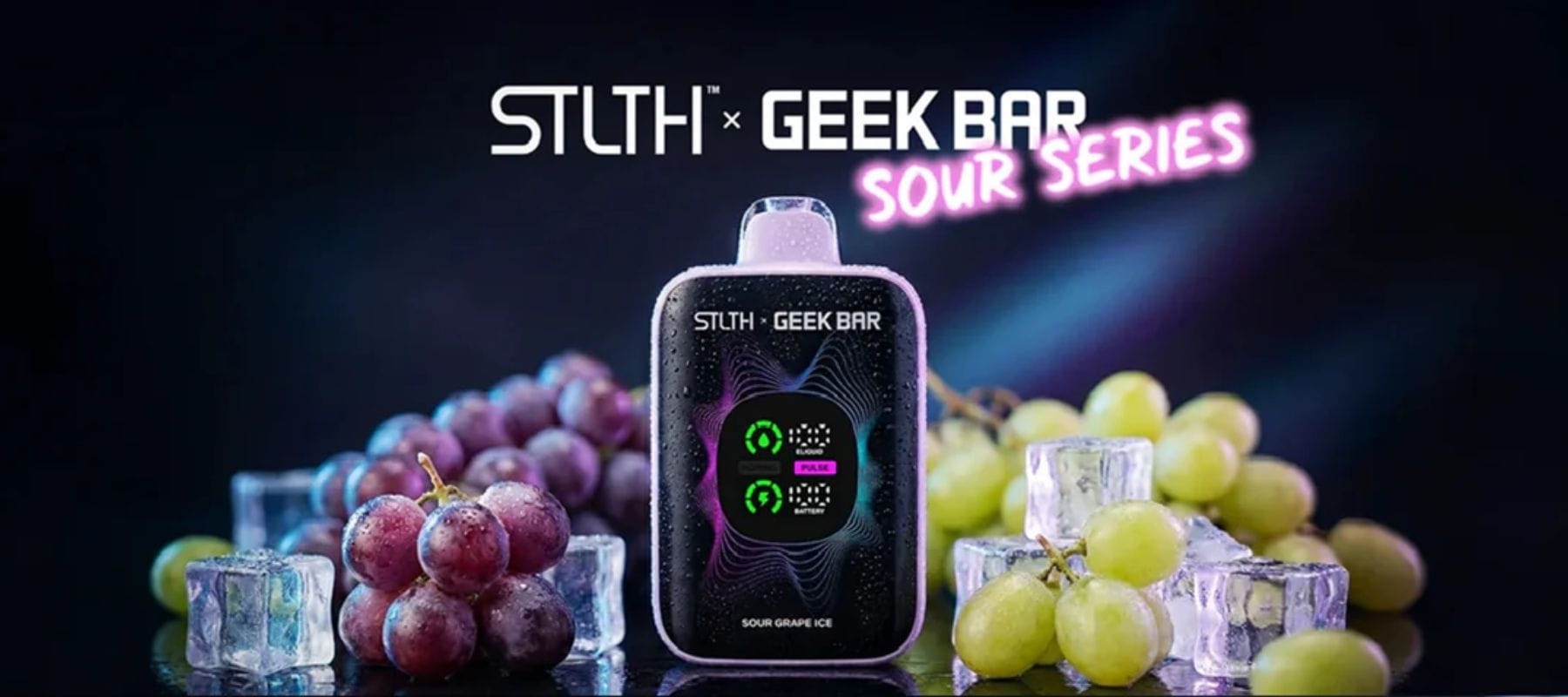 STLTH x Geek Bar Sour Grape Ice Disposable Vape Vape SuperStore Saskatchewan Canada