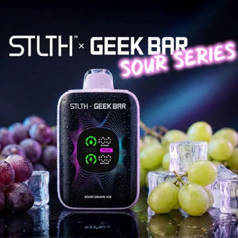 STLTH x Geek Bar Sour Grape Ice Disposable Vape Vape SuperStore Saskatchewan Canada