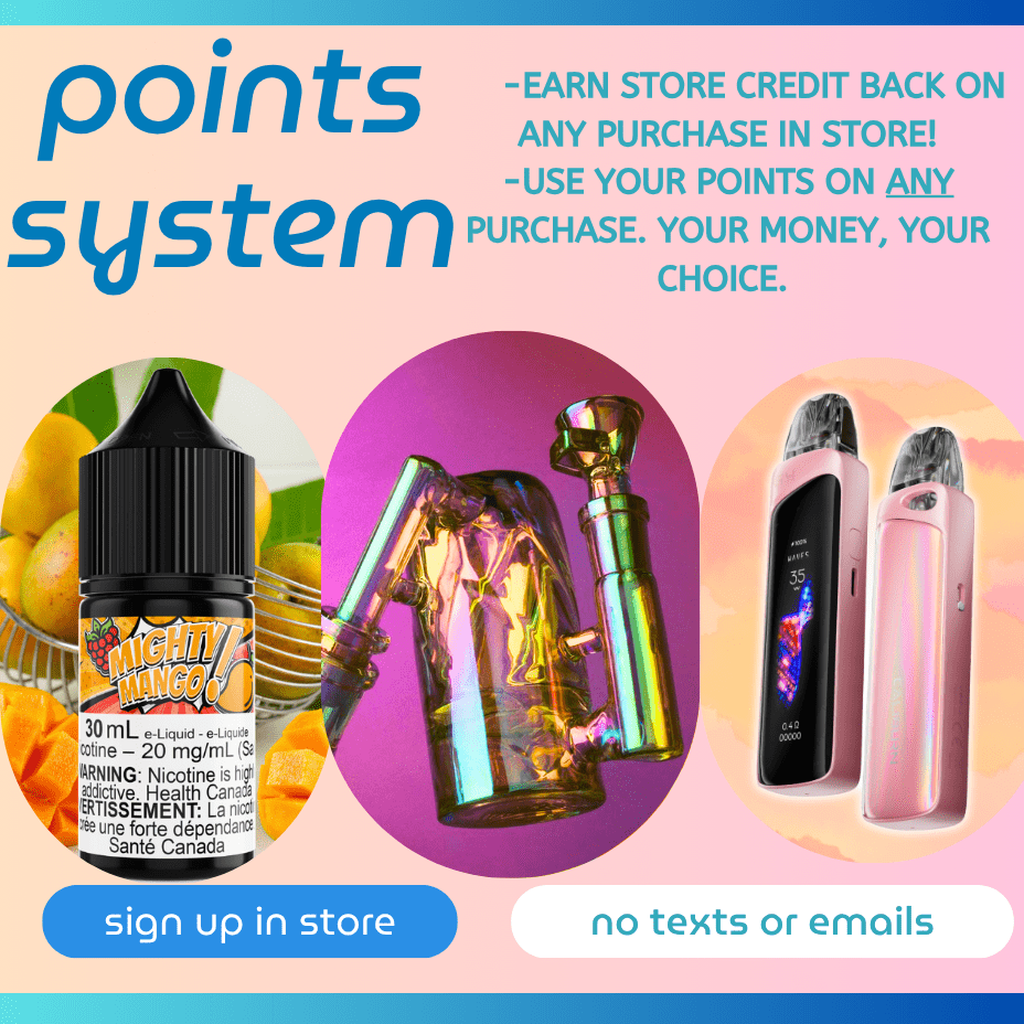 Vape SuperStore Point System Mobile Web Banner VapeXcape Regina in Saskatchewan Canada