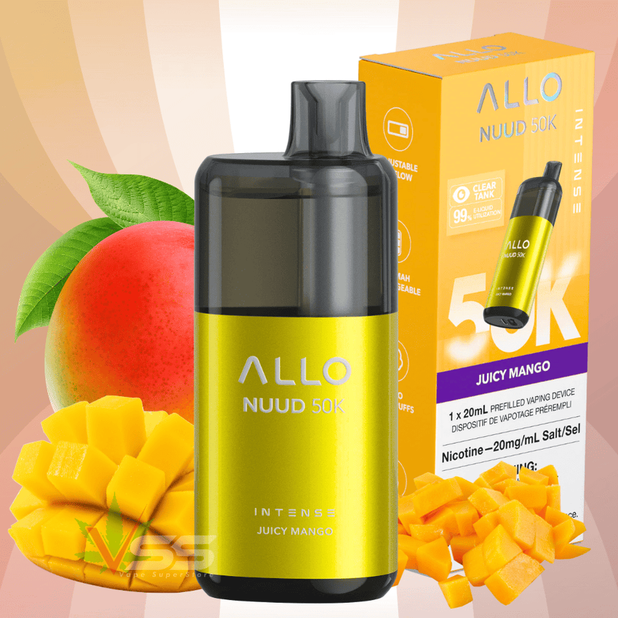 ALLO Nuud 50K Disposable Vape - Juicy Mango Vape Superstore  Saskatchewan Canada