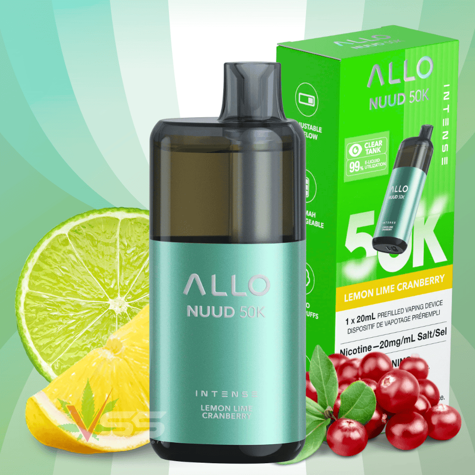 ALLO Nuud 50K Disposable Vape - Lemon Lime Cranberry Vape Superstore  Saskatchewan Canada