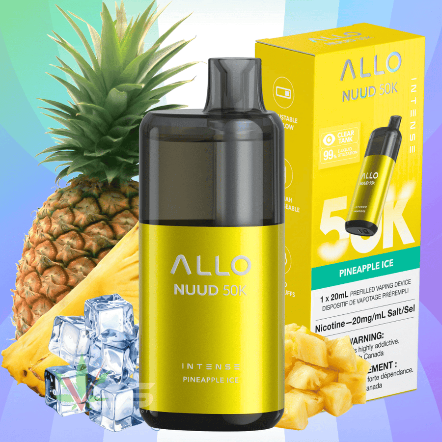 ALLO Nuud 50K Disposable Vape - Pineapple Ice Vape Superstore  Saskatchewan Canada