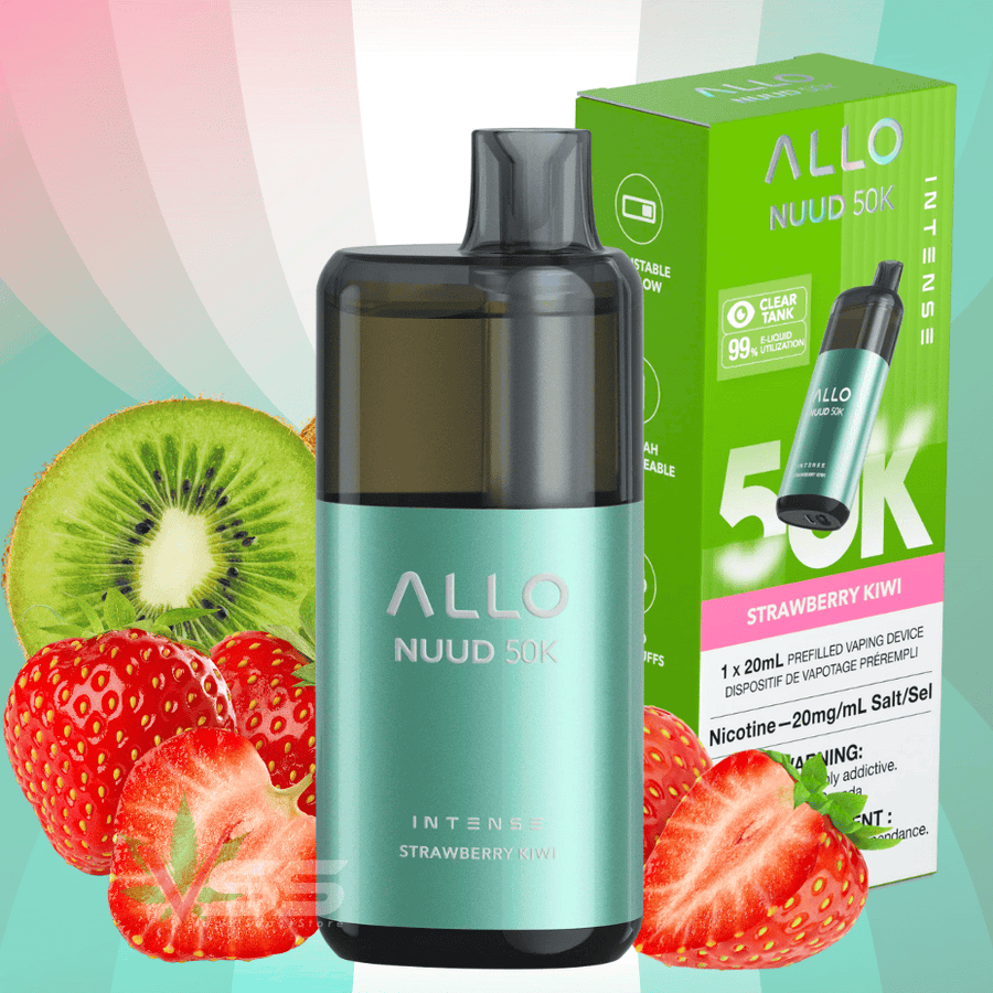 ALLO Nuud 50K Disposable Vape - Strawberry Kiwi Vape Superstore  Saskatchewan Canada