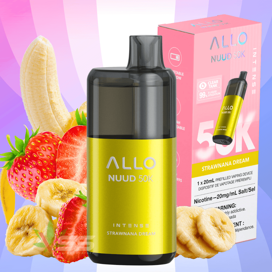 ALLO Nuud 50K Disposable Vape - Strawnana Dream Vape Superstore  Saskatchewan Canada