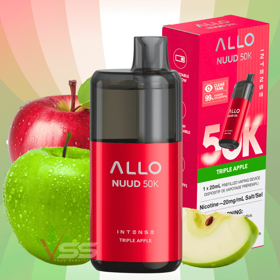 ALLO Nuud 50K Disposable Vape - Triple Apple Vape Superstore  Saskatchewan Canada