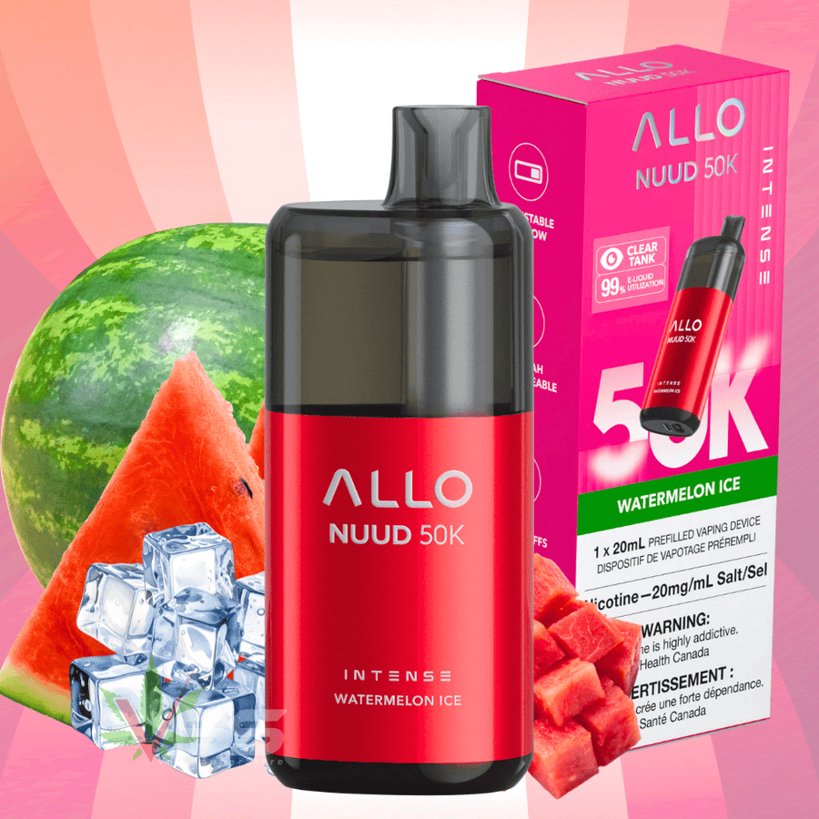 ALLO Nuud 50K Disposable Vape - Watermelon Ice Vape Superstore  Saskatchewan Canada