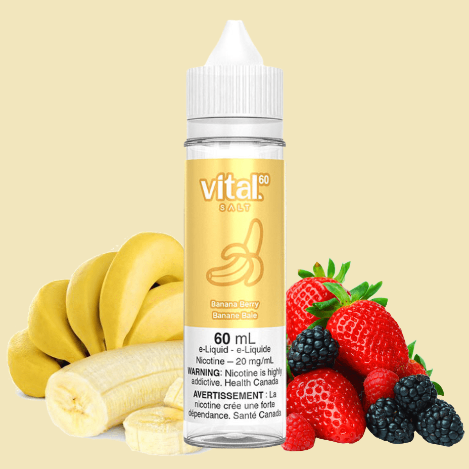 Banana Berry by Vital 60 Salt 12mg Vape Superstore  Saskatchewan Canada