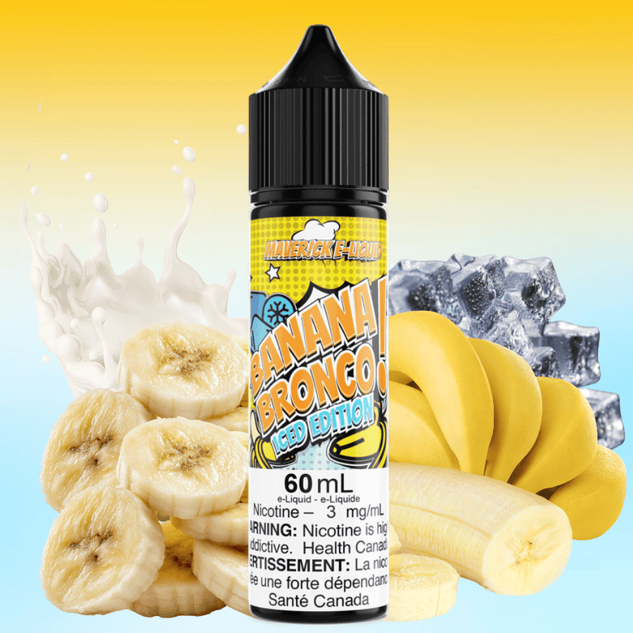 Banana Bronco Iced by Maverick E-Liquid 60ml / 3mg Vape Superstore  Saskatchewan Canada
