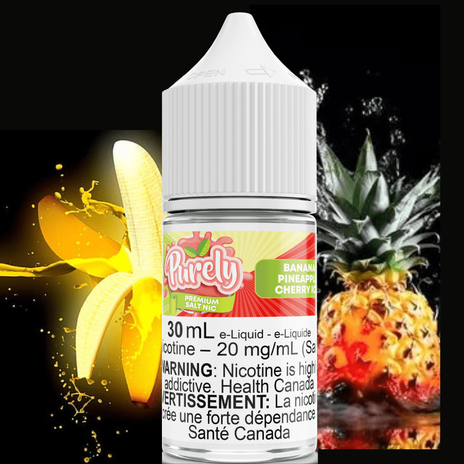 Banana Pineapple Cherry Ice Salt Nic by Purely E-Liquid 30ml / 12mg Vapexcape Vape and Bong Shop Regina Saskatchewan