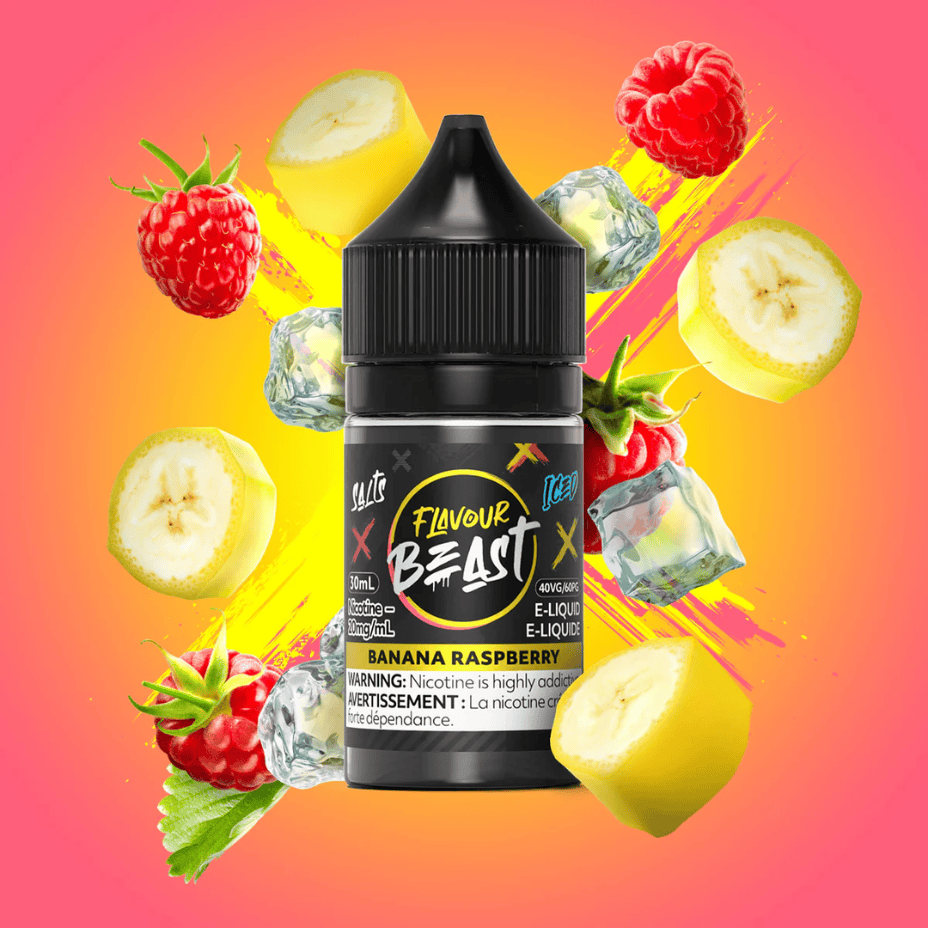 Banana Raspberry Iced Salts by Flavour Beast E-Liquid 20ml Vape Superstore  Saskatchewan Canada