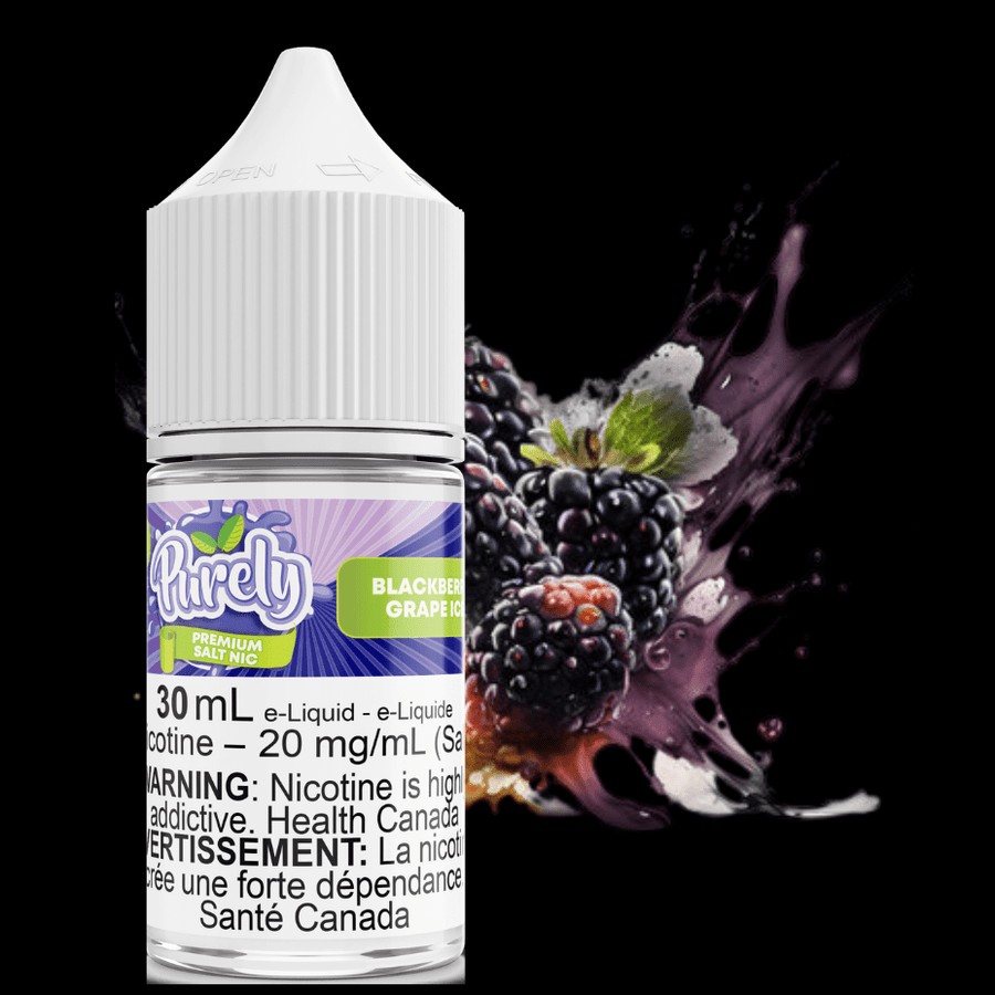 Blackberry Grape Ice Salt Nic by Purely E-Liquid 30ml / 12mg Vapexcape Vape and Bong Shop Regina Saskatchewan