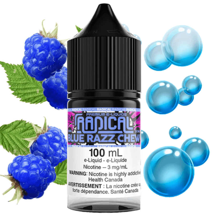 Blue Razz Chew by Radical E-liquid-100ml 100ml / 3mg Vape Superstore  Saskatchewan Canada