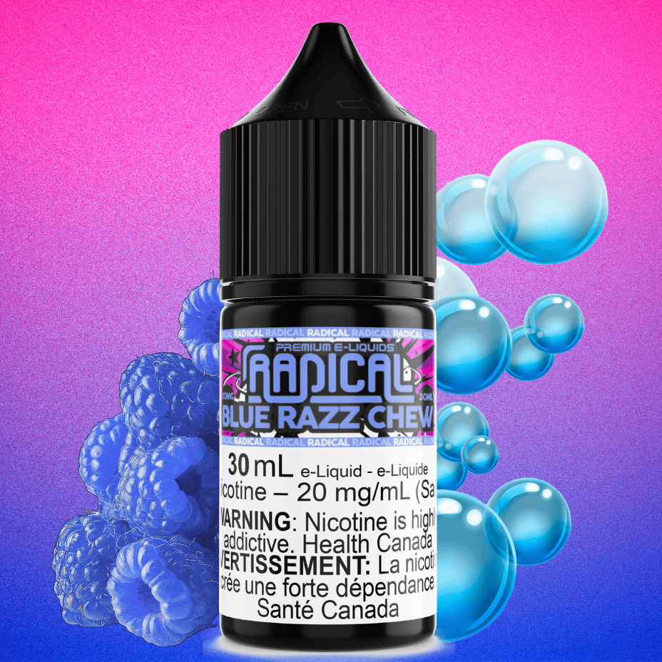 Blue Razz Chew Salt Nic by Radical E-liquid 30ml / 12mg Vape Superstore  Saskatchewan Canada
