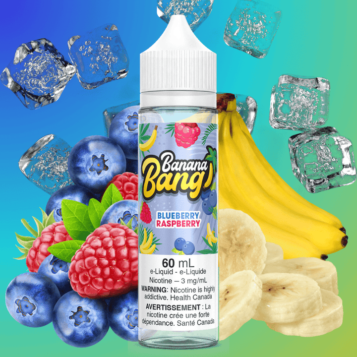 Blueberry Raspberry Ice by Banana Bang E-Liquid 3mg Vape Superstore  Saskatchewan Canada