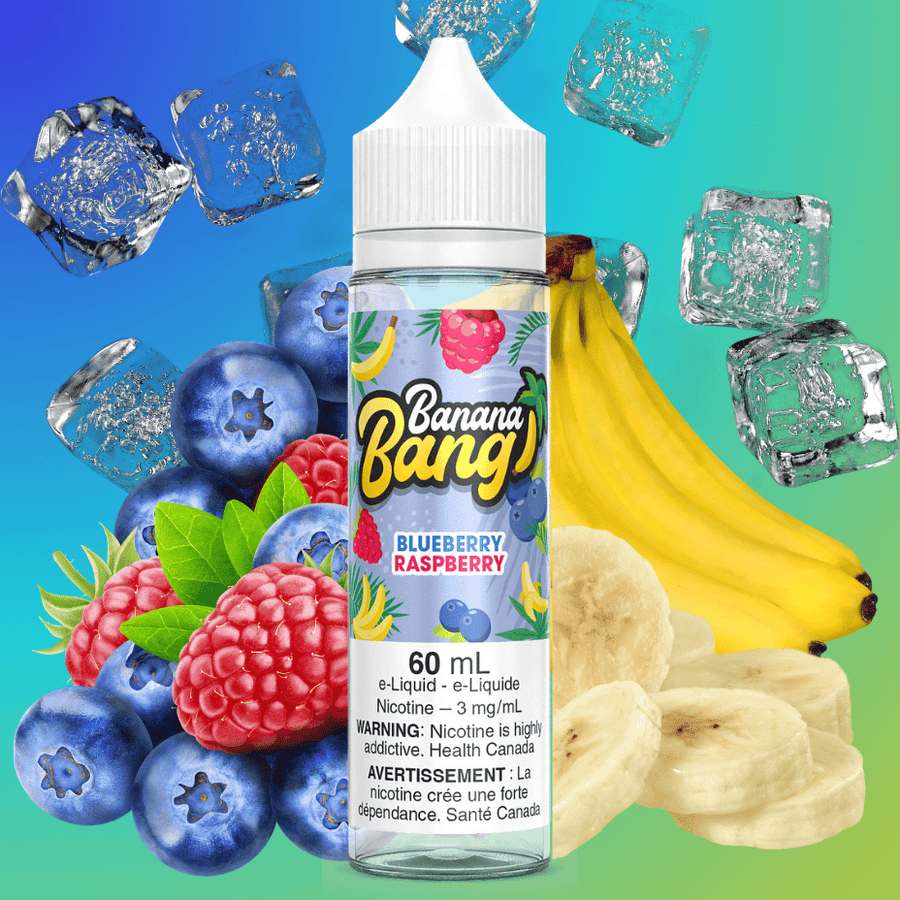 Blueberry Raspberry Ice by Banana Bang E-Liquid 3mg Vape Superstore  Saskatchewan Canada