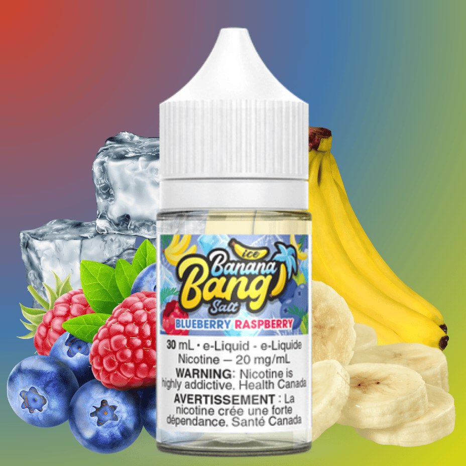 Blueberry Raspberry Ice Salt by Banana Bang E-Liquid 30ml / 12mg Vape Superstore  Saskatchewan Canada