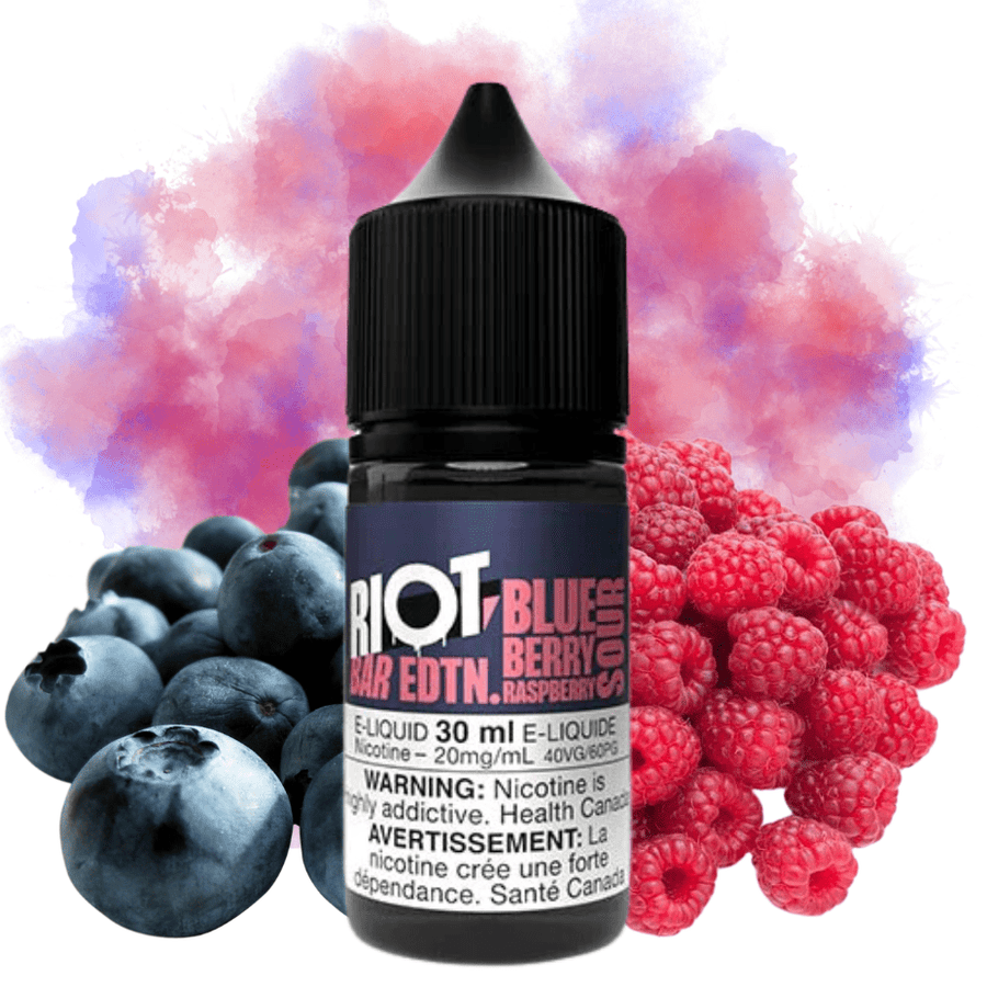 Blueberry Sour Raspberry Salt by Riot Bar 30ml / 10mg Vape Superstore  Saskatchewan Canada