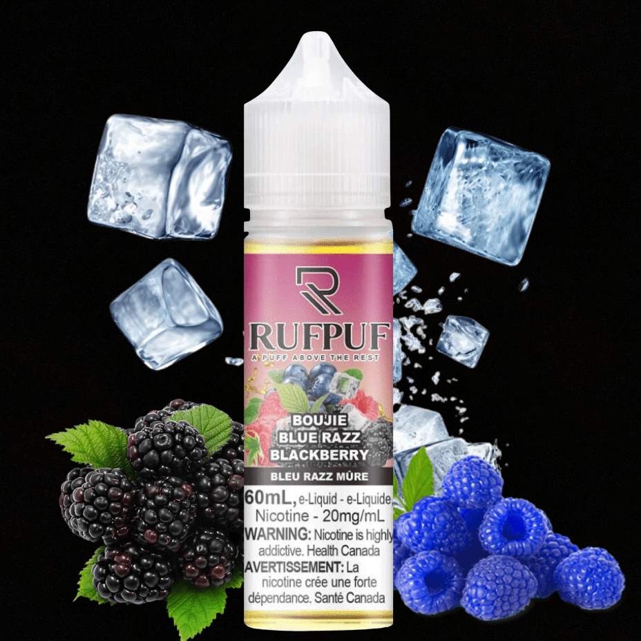 Boujie Blue Razz Blackberry Salt by Rufpuf E-Liquid-60ml 20mg / 60mL Vapexcape Vape and Bong Shop Regina Saskatchewan