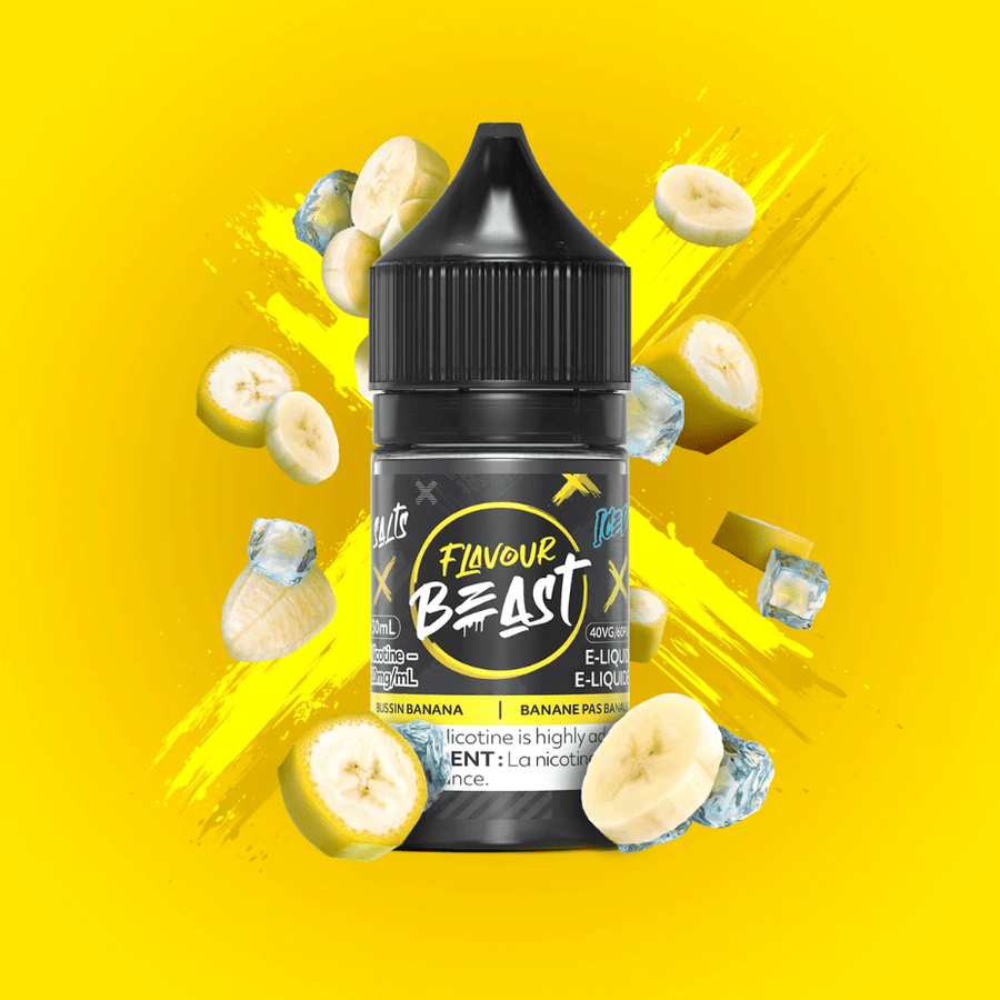 Bussin Banana Iced Salts by Flavour Beast E-Liquid 30ml / 20mg Vape Superstore  Saskatchewan Canada