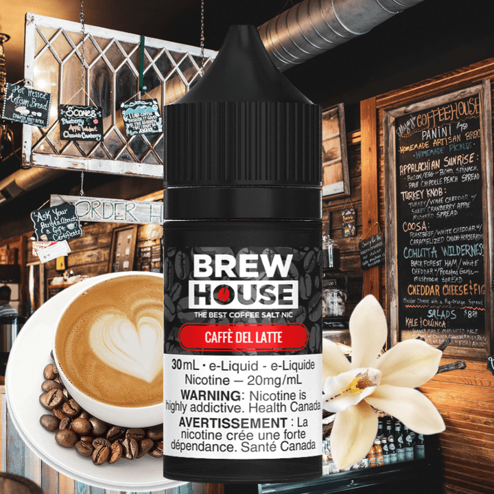 Caffe Del Latte Salt by Brew House E-Liquid Vape Superstore  Saskatchewan Canada