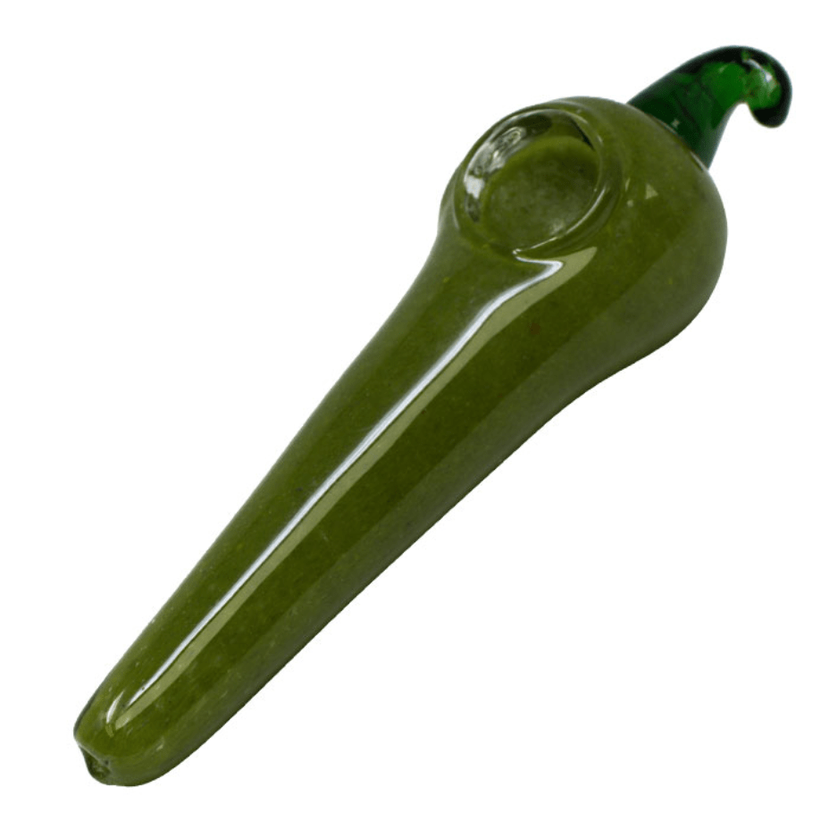 Cannatonik Chili Pepper Glass Hand Pipe 5" Green Vapexcape Vape and Bong Shop Regina Saskatchewan