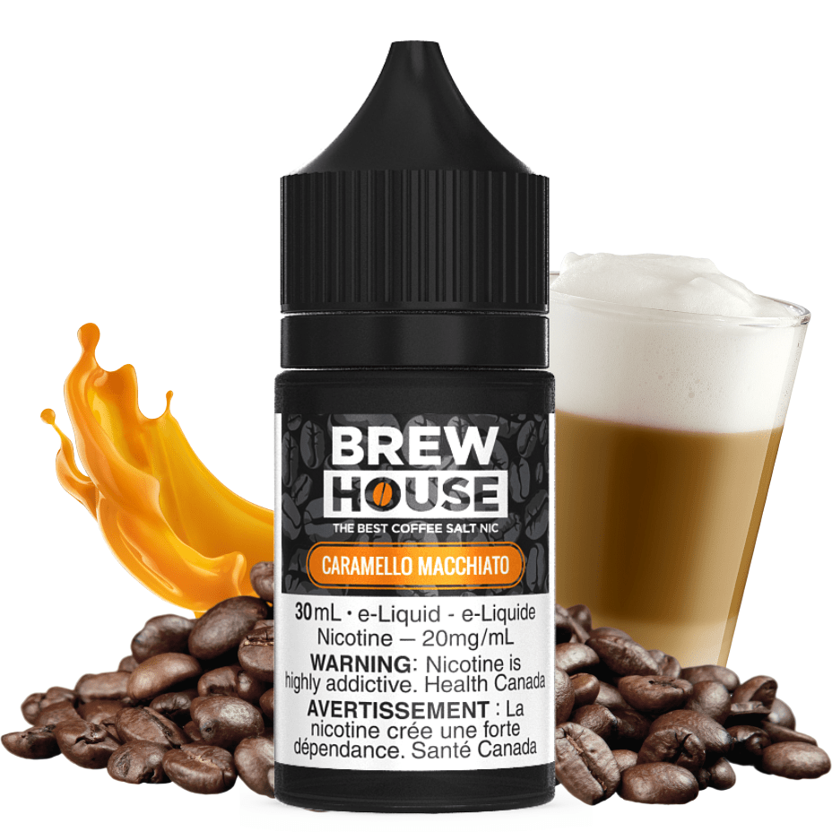 Caramello Macchiato Salt by Brew House E-Liquid 30ml / 12mg Vape Superstore  Saskatchewan Canada