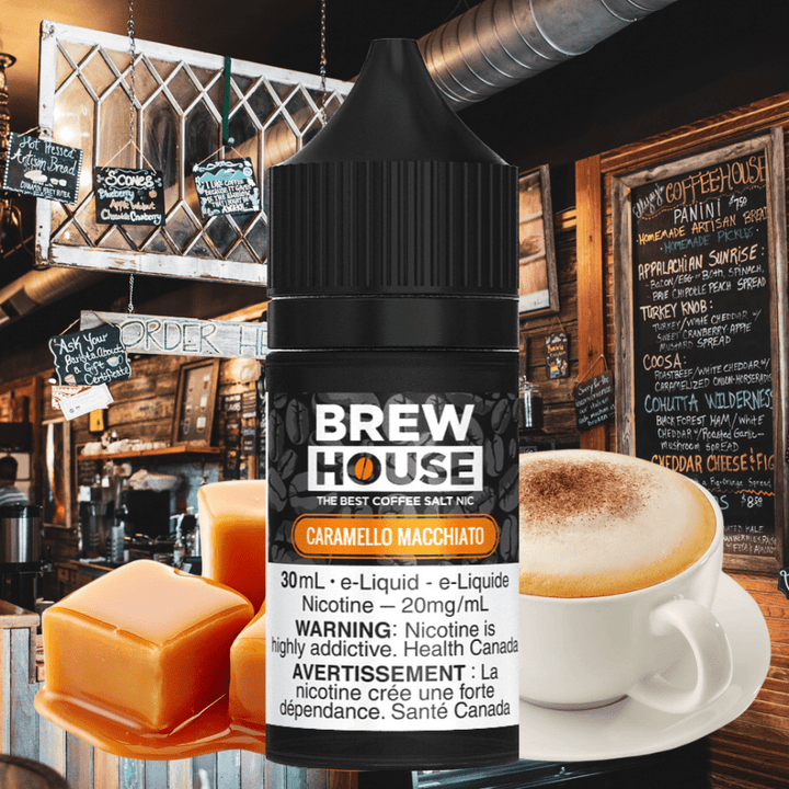 Caramello Macchiato Salt by Brew House E-Liquid Vape Superstore  Saskatchewan Canada