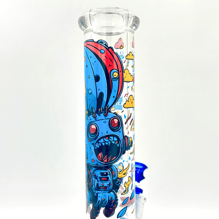 Castle Glassworks 15mm Robot Beaker 14" Vape Superstore  Saskatchewan Canada