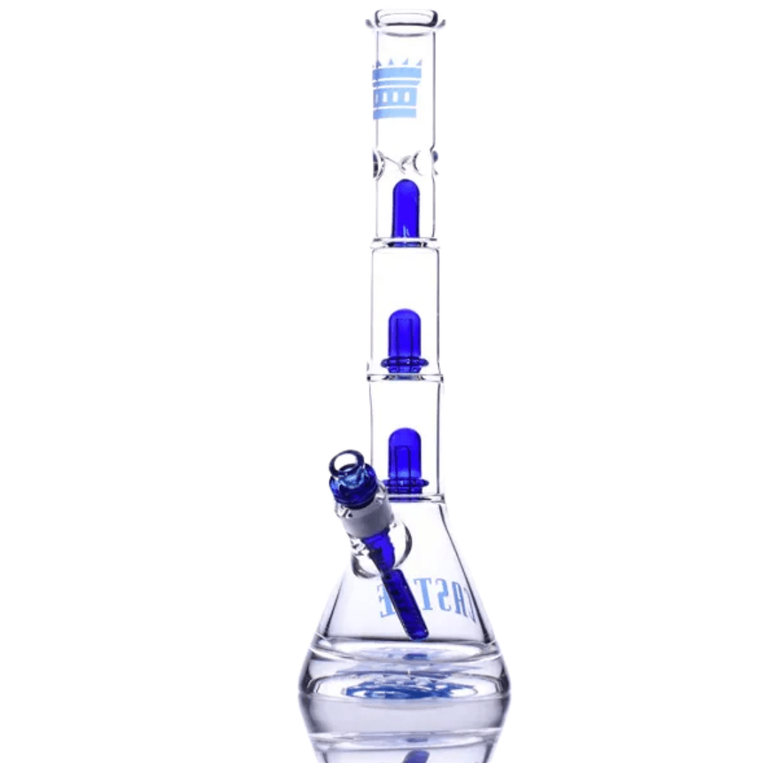 Castle Glassworks 17" Double Showerhead Beaker Vape Superstore  Saskatchewan Canada
