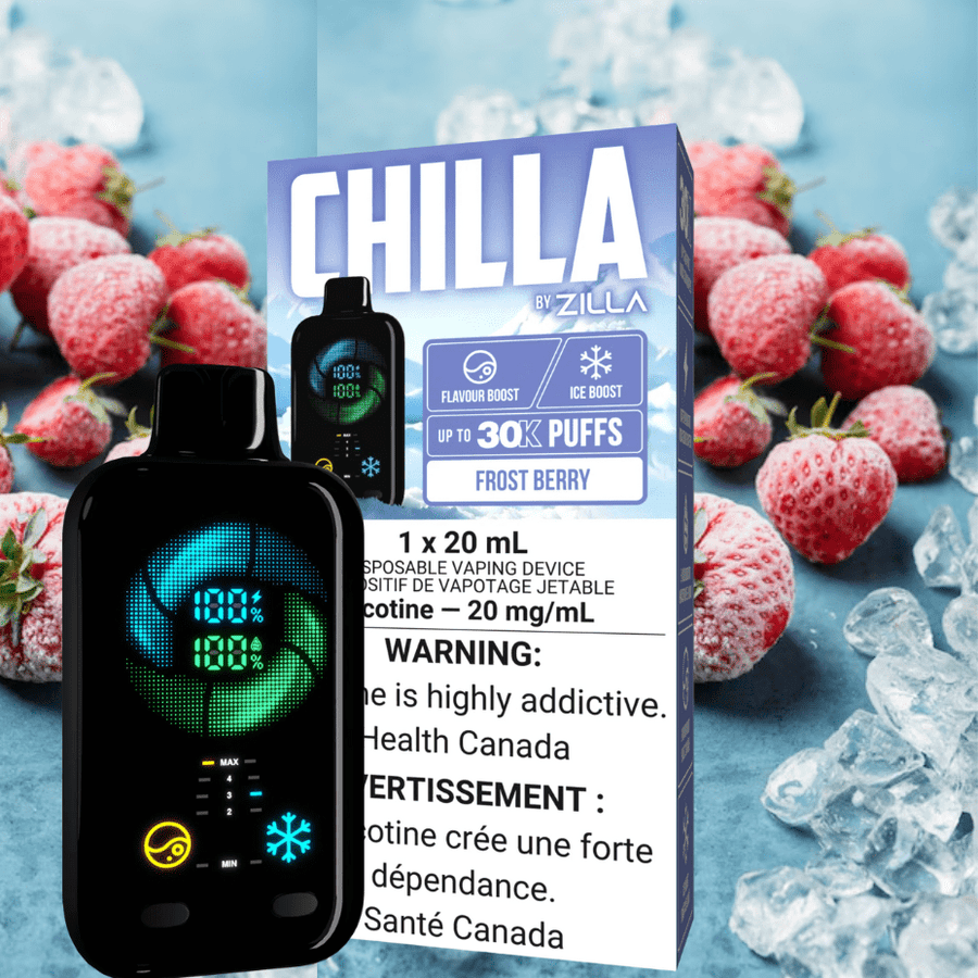 Chilla by Zilla 30k Disposable Vape-Frost Berry 50000 Puff / 20mg Vape Superstore  Saskatchewan Canada